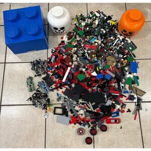 Lego assorted pieces parts storage containers lot